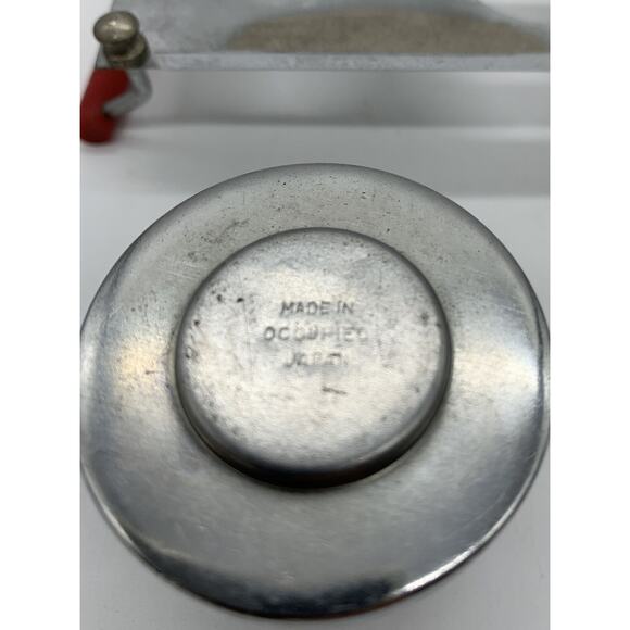 Vntg Occupied Japan chrome and bakelite minature condiment set Read 1940’s - Picture 4 of 6